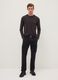 Brown long-sleeve T-shirt in stretchy cotton regular fit_0