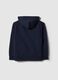 Kids' blue cotton hoodie with regular fit zip_1