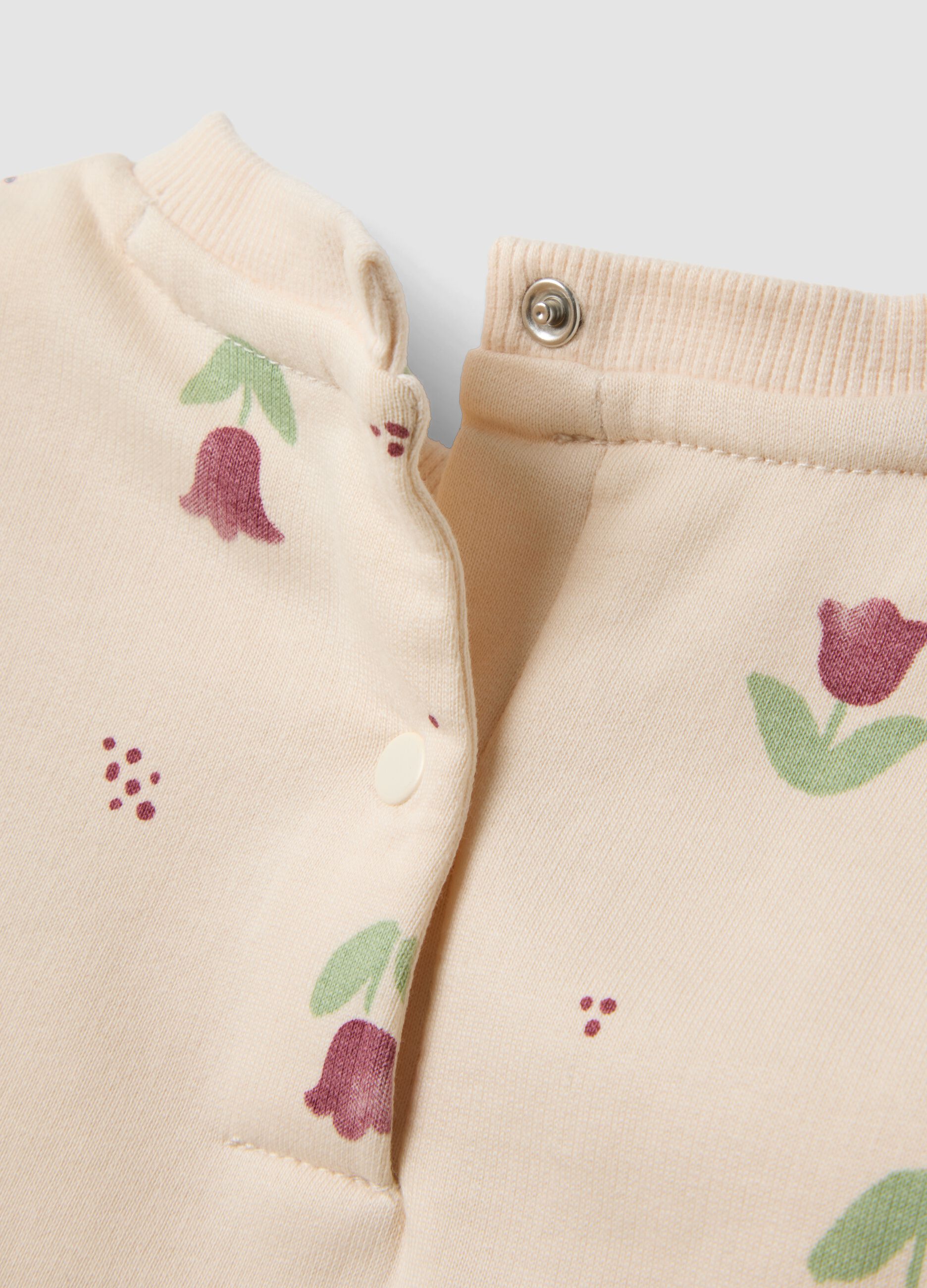 Multicolour organic cotton tulip-print set for baby girl