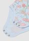 Twin pack of light blue organic cotton bodysuits with floral print_2