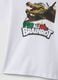 Children's oversized fit pure cotton white T-shirt with print_3