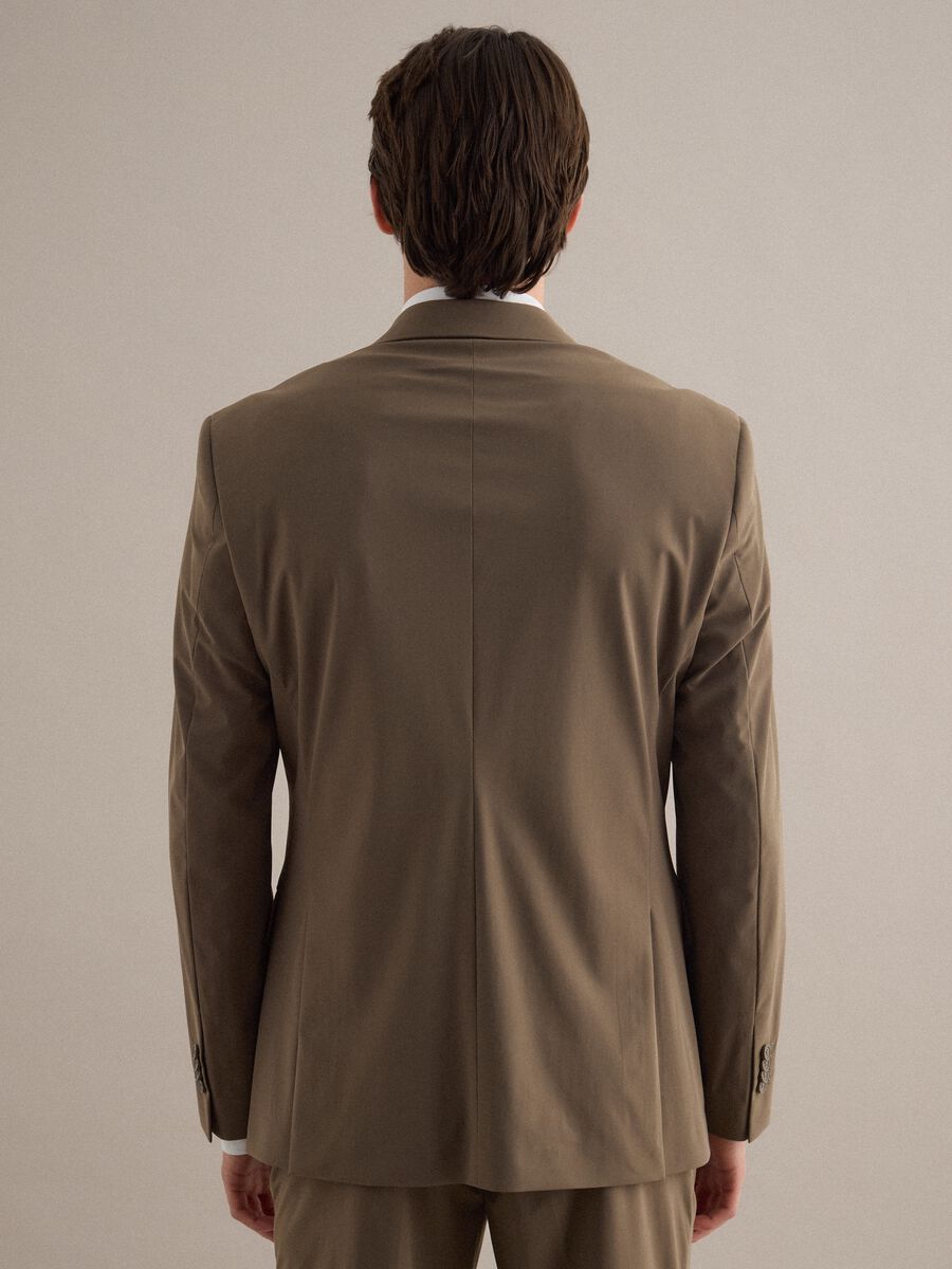 Brown Slim Fit Blazer_4