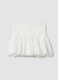 White mini skirt in pure cotton_4