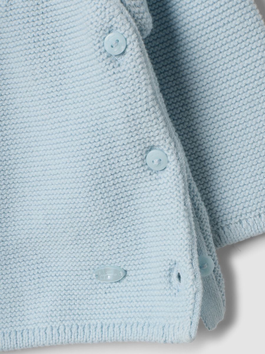 Sky blue pure organic cotton knitted baby cardigan_3