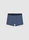 Boys' blue striped stretch organic cotton boxer shorts_0