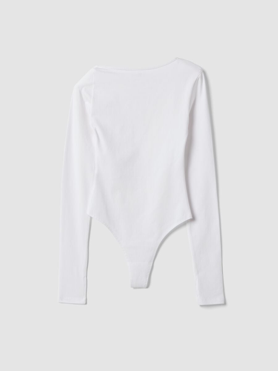 White Asymmetric Bodysuit_1