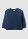 Blue oversized sweatshirt in pure organic cotton for boys_0