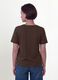 Brown pure cotton T-shirt with floral print, regular fit_1