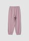 Pink pure cotton girls&rsquo; jogger trousers, regular fit_1