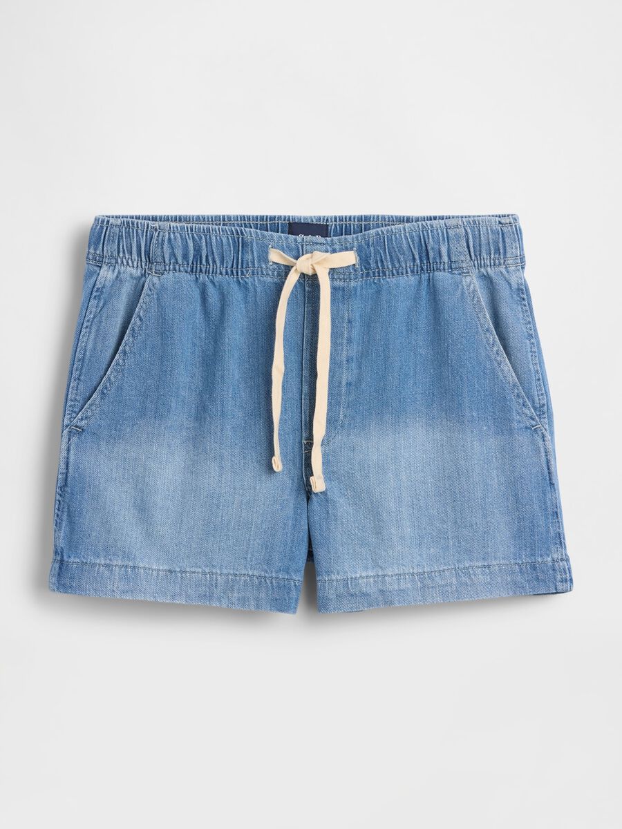 Shorts denim in misto cotone e lyocell_1