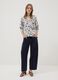 Blue stretch cotton trousers_0