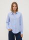 Blue striped pure viscose shirt, regular fit_2