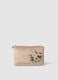 Multicoloured pouch with floral embroidery and zip_0