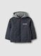 Grey quilted hooded jacket with MARVEL Spider-Man embroidery for boys_0
