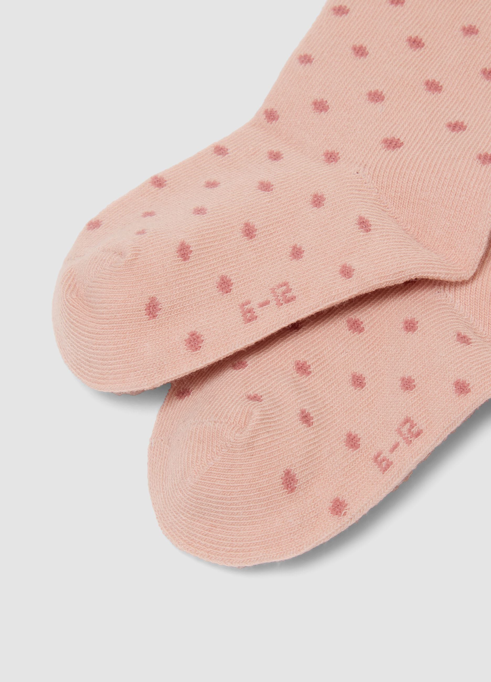 3-pack of pink organic stretch cotton knee-high socks