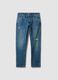 Blue denim stretch cotton jeans, regular fit_4