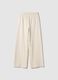 Girls' Beige Culotte Trousers in Pure Cotton_4