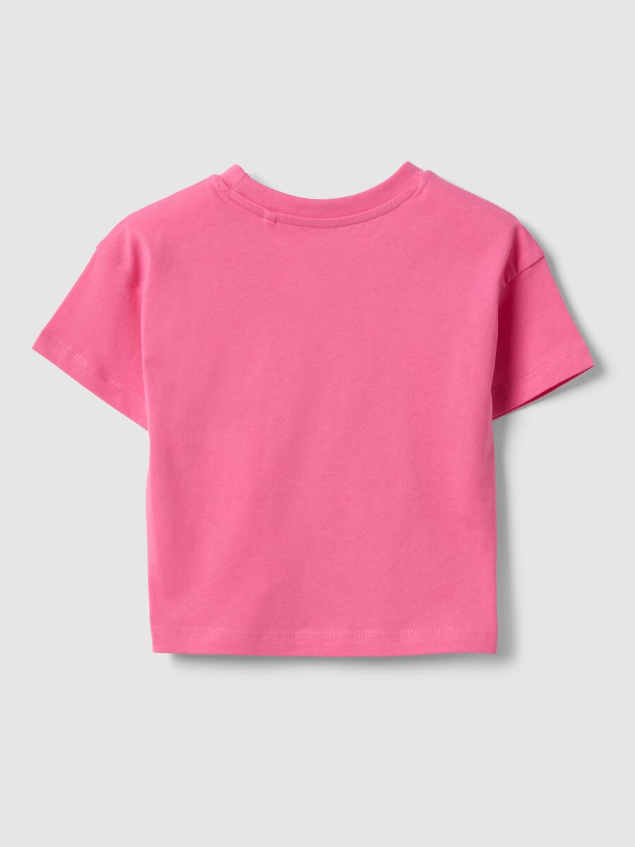 Girls' pink pure cotton boxy fit T-shirt with heart_1