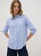 Blue striped pure viscose shirt, regular fit_0