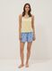 Yellow organic cotton pyjamas with thin-strap top_0