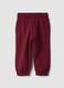 Red pure cotton jogger trousers_1