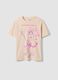 Pink pure cotton T-shirt with Sakura front print, regular fit_4