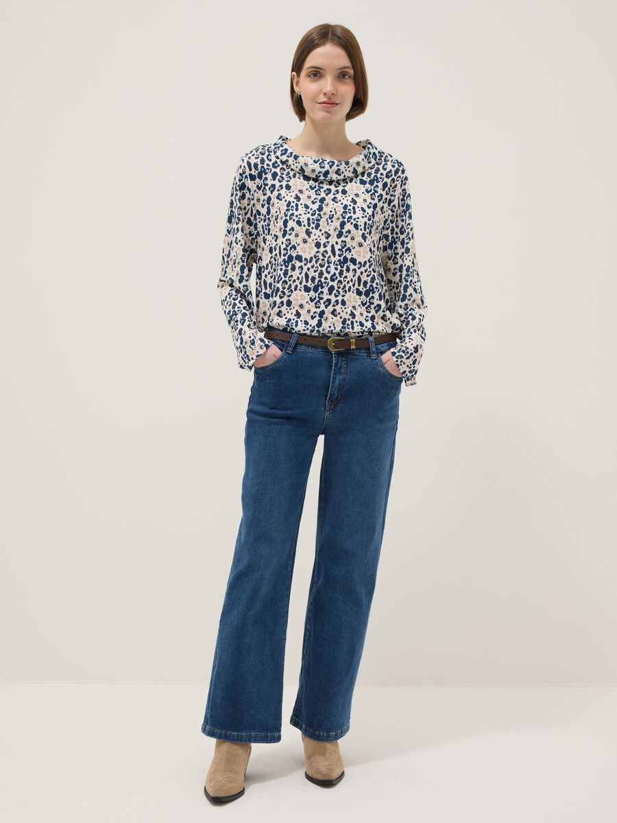 Multicolour long-sleeve regular fit shirt with pattern_2