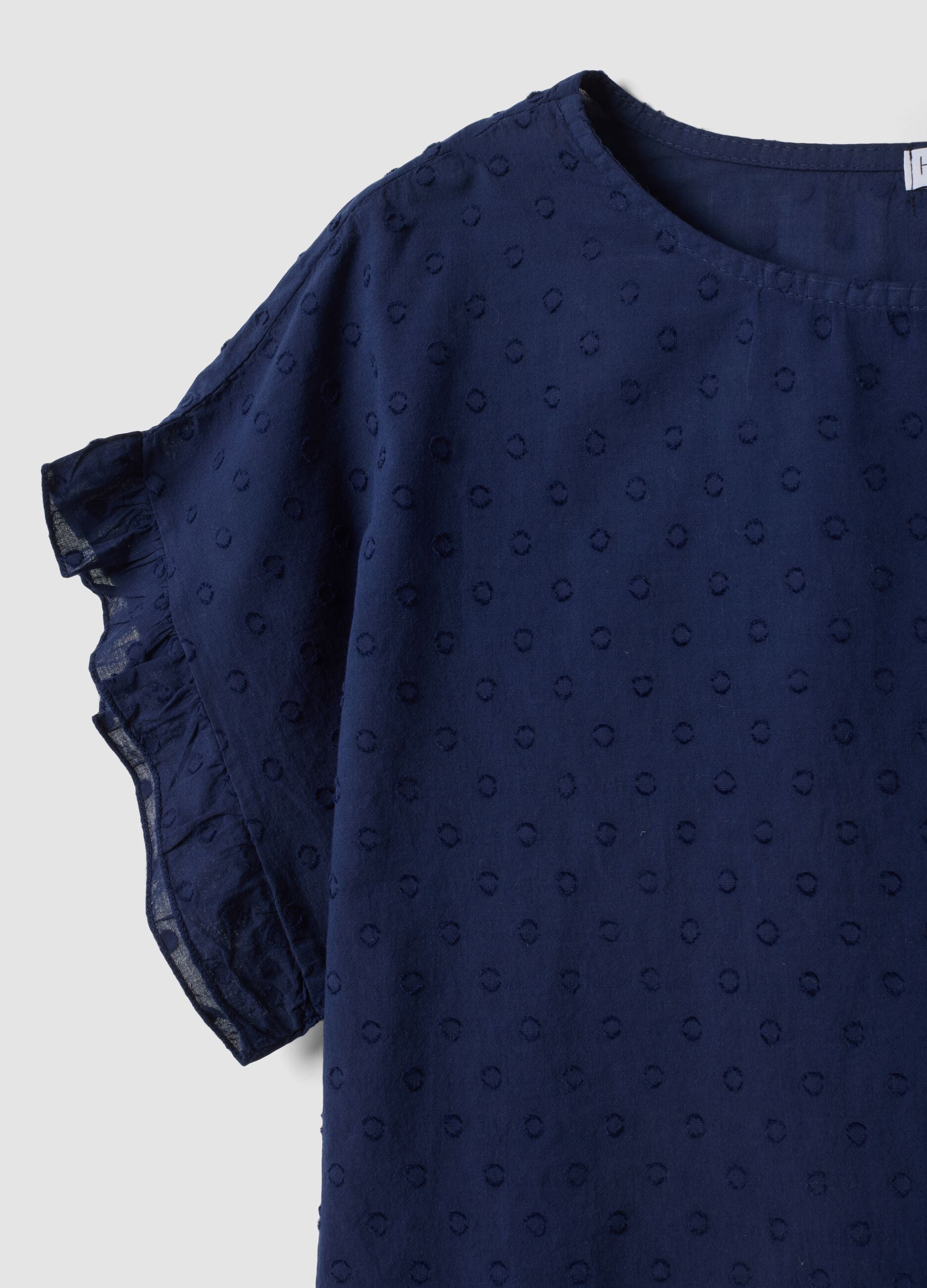 Blue pure cotton blouse
