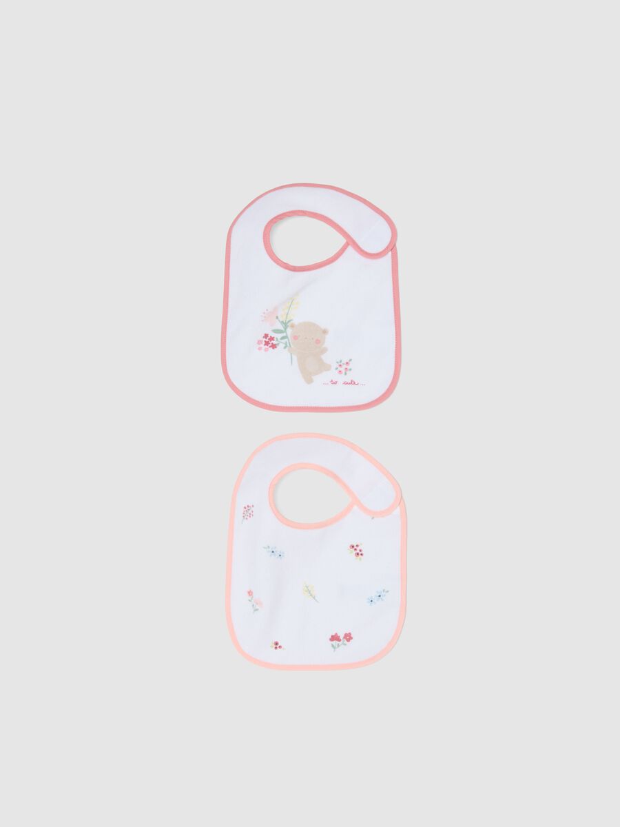 Newborn Cotton Blend Multicolor Bib Pack with Decorations_0