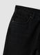 Black denim jeans in cotton-viscose blend, regular fit_1