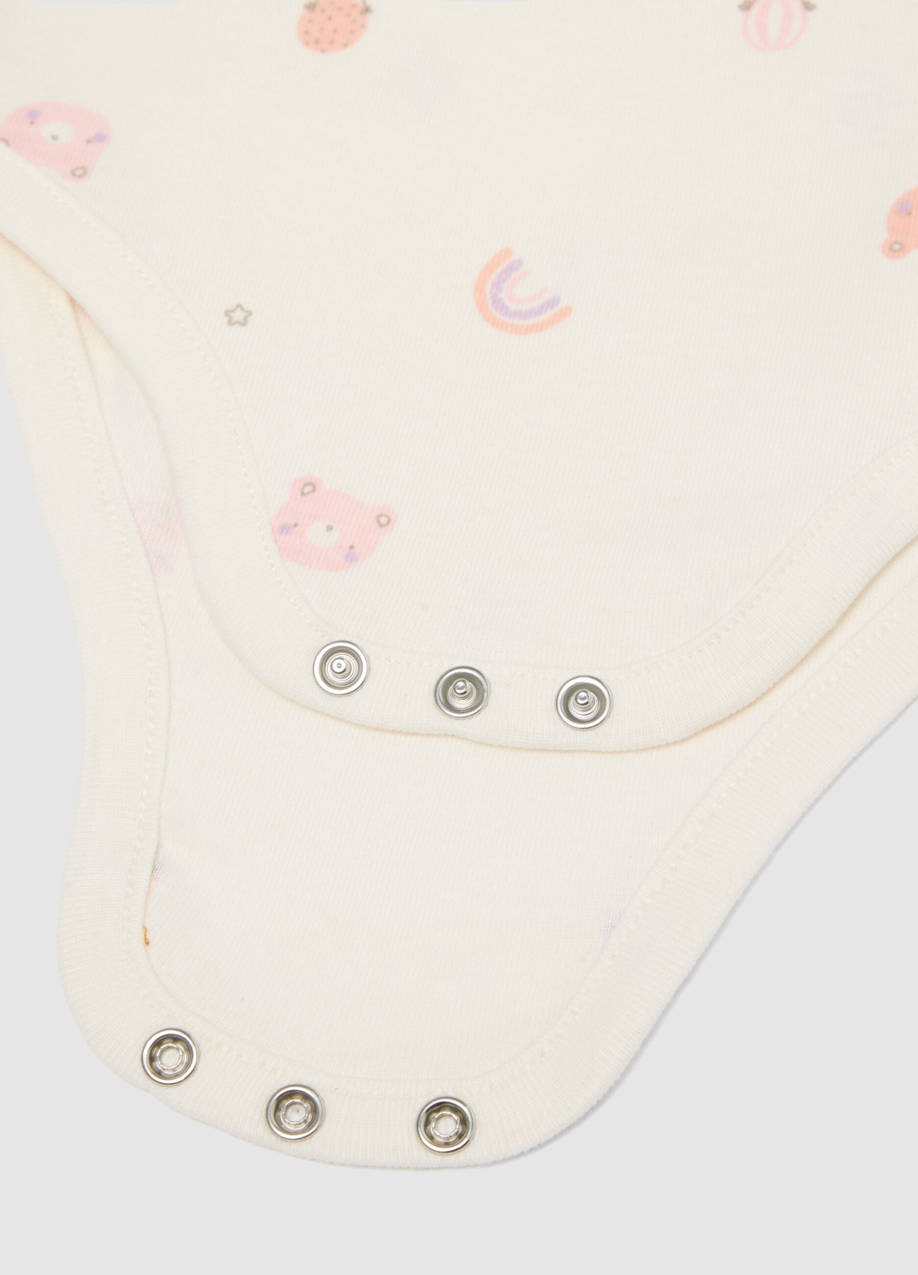 Multicolour pure organic cotton bodysuit tripack for baby girls