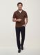 Black slim-fit stretch cotton twill trousers_0