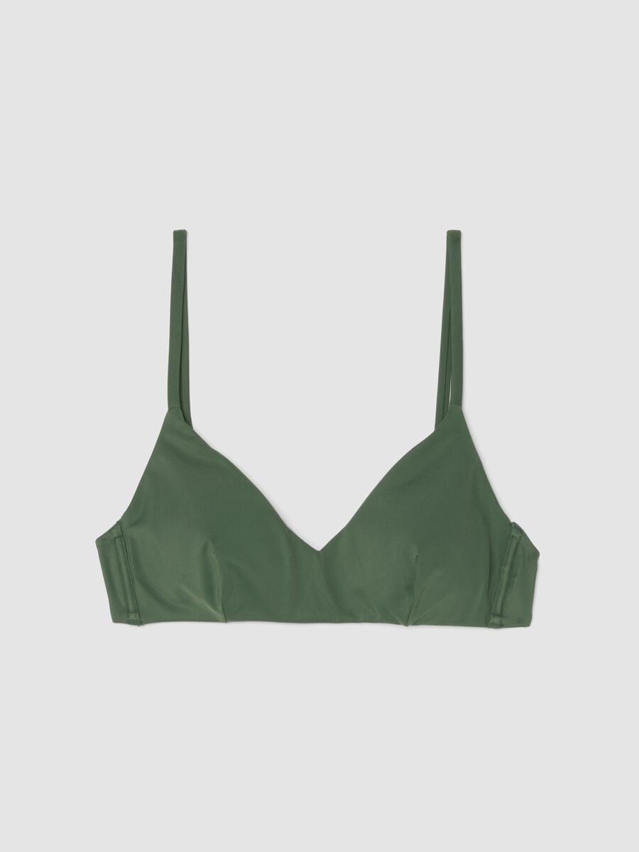 Green triangle bikini top with removable padding_4