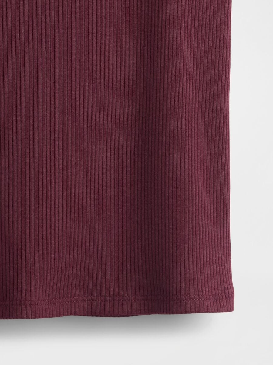 Stretch Purple T-shirt with Short Sleeves_4