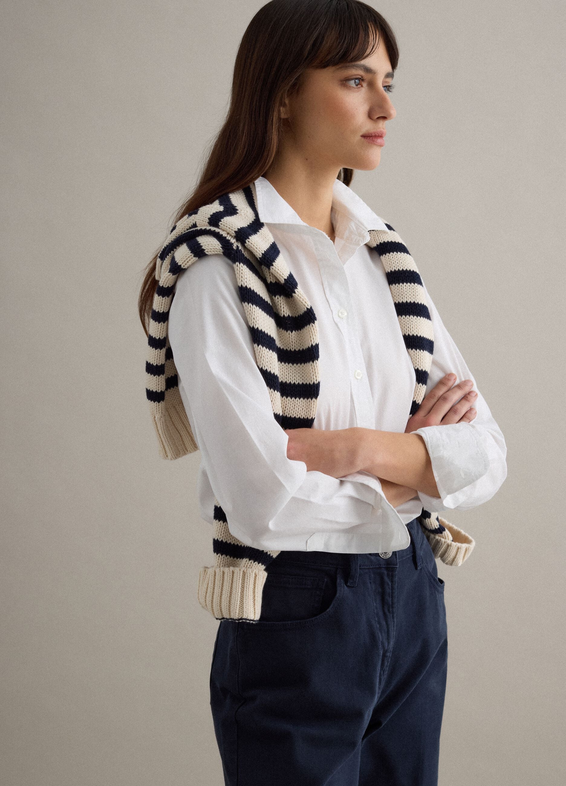 White pure cotton shirt regular fit
