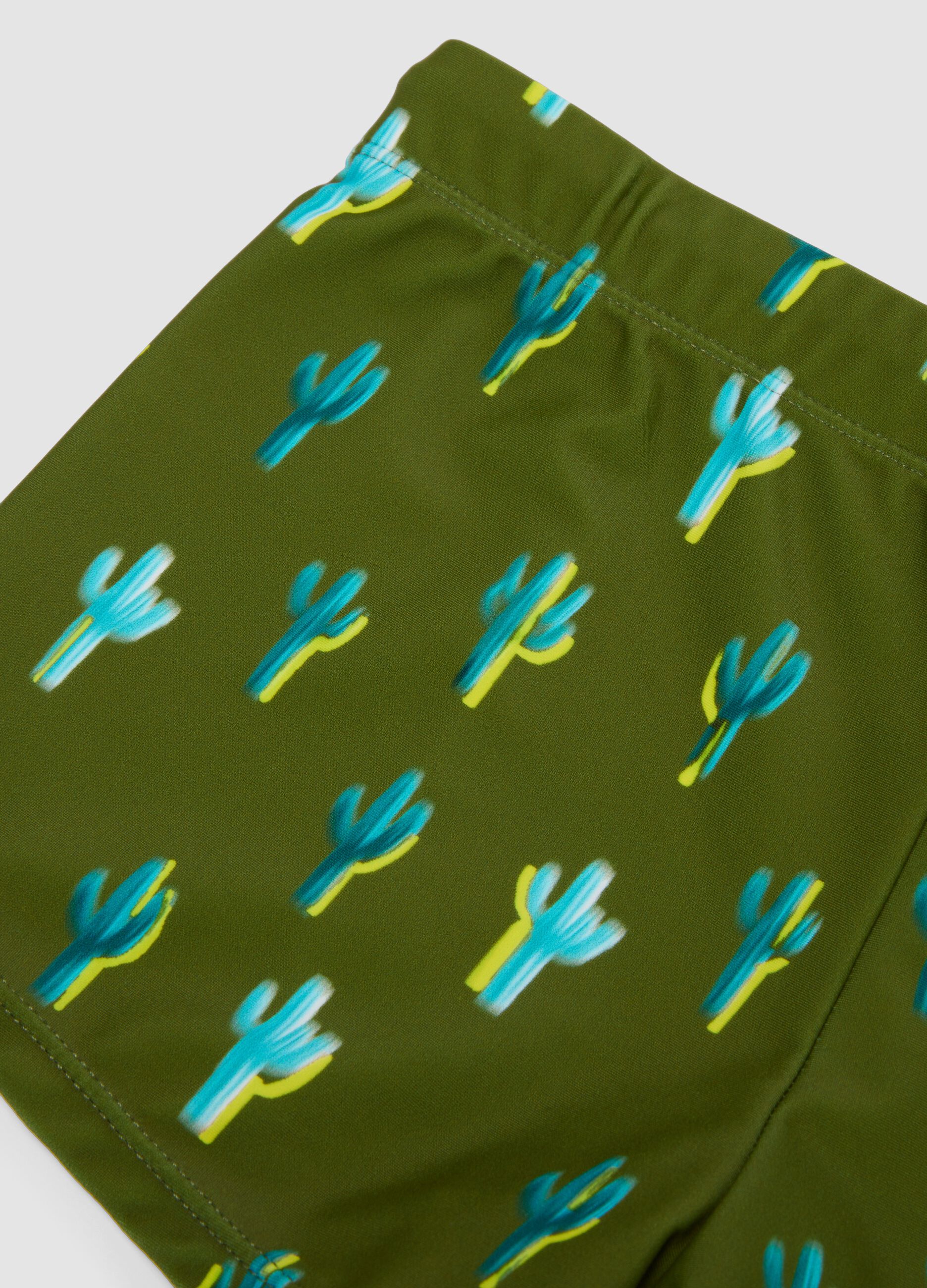 Green stretch swim briefs