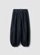 Blue pure cotton balloon-fit denim jeans_4