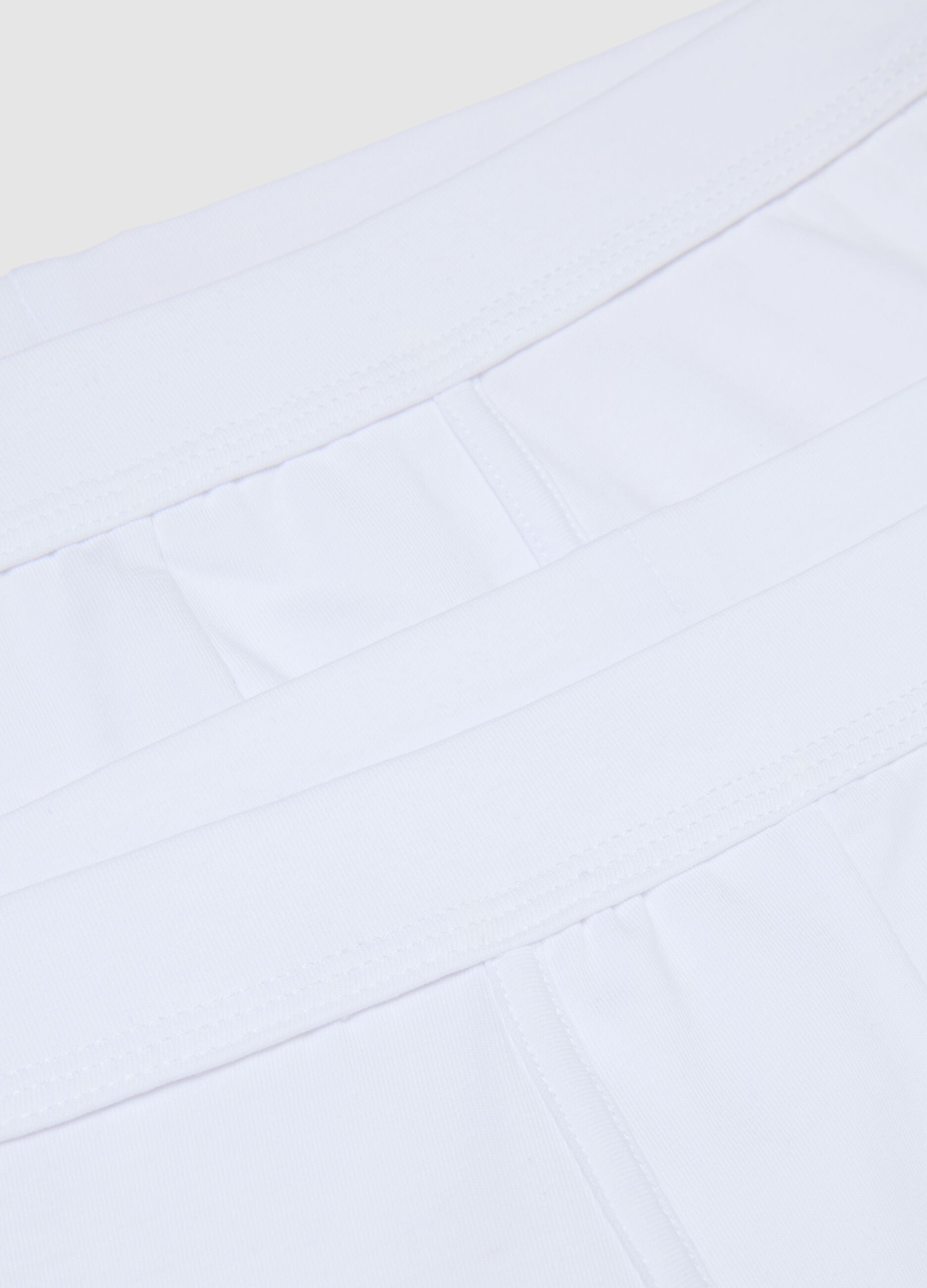 Twin-pack of white boxer shorts in stretch cotton, regular fit