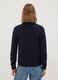 Navy pure cotton crew-neck cardigan with buttons, regular fit_3