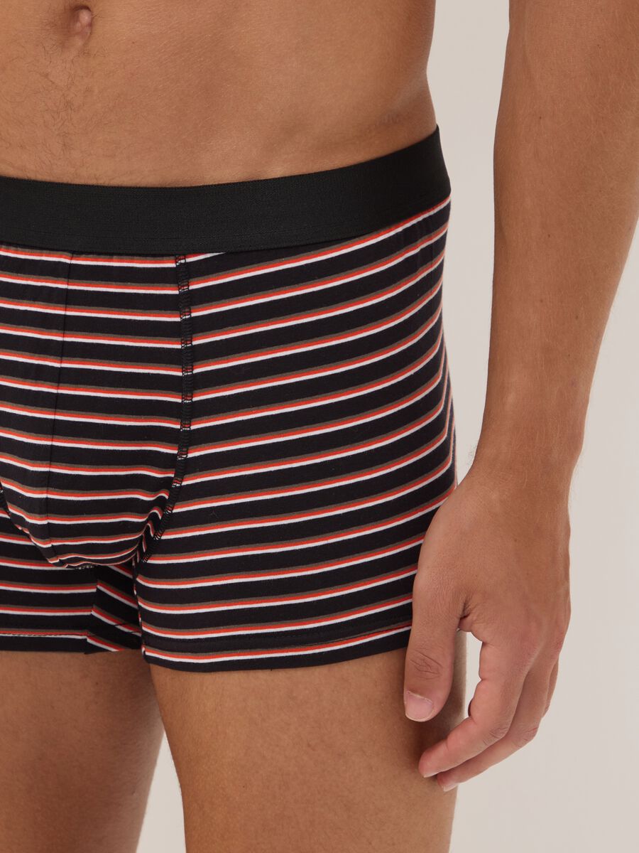 Five-pack of multicolour striped organic cotton boxers_3