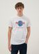 T-shirt bianca con stampa Hard Rock Cafe in puro cotone regular fit_0
