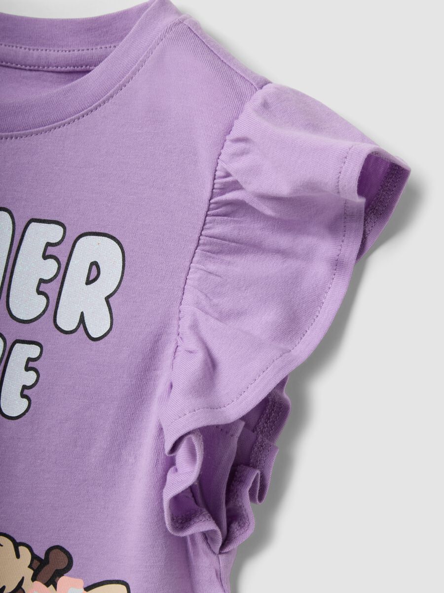Purple organic cotton top with frills_2
