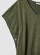Green modal-blend V-neck top_5