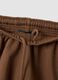 Brown cotton-blend shorts with elasticated waist, regular fit_5
