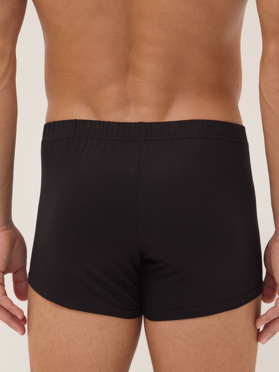 Multipack di cinque boxer neri in cotone organico_2