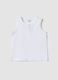 White pure cotton vest top_0