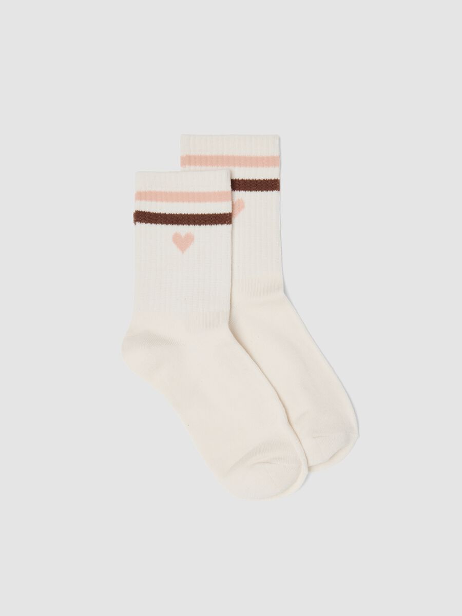 White stretch organic cotton socks_0