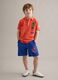 Boys&rsquo; blue 100% cotton cargo shorts &ndash; baggy fit_0
