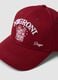 Red pure cotton baseball cap with Negroni embroidery_1
