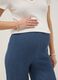 Blue relaxed fit maternity trousers in stretch viscose_3